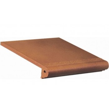 Клинкерная ступень с капиносом рядовая Gresmanc Nature anti-slip 310х330х50 мм (034242)