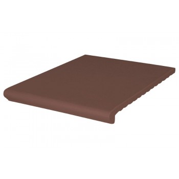 Клинкерная ступень с капиносом венецианская King Klinker 330х245х14 мм 03 natural-brown