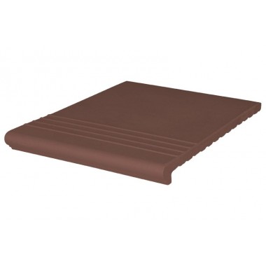 Клінкерна сходина з капіносом венеціанська  рефлена King Klinker 330х245х14 мм  03 natural-brown