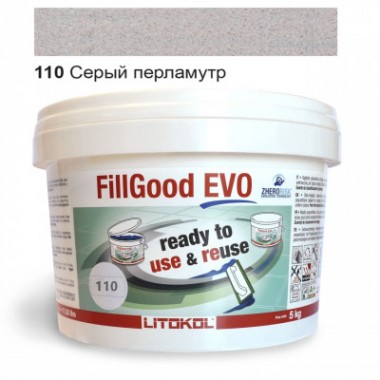 Поліуретанова затиральна суміш Litokol FillGood EVO 110 GRIGIO PERLA 5 кг