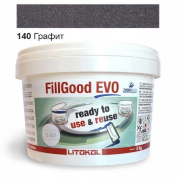 Поліуретанова затиральна суміш Litokol FillGood EVO 140 NERO GRAFITE 5 кг