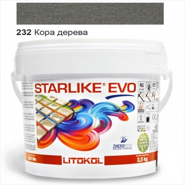 Затиральна  суміш двокомпонентна кислотостійка епоксидна Litokol Starlike® EVO  EVO  232 КОРА ДЕРЕВА 2,5 кг