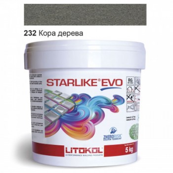 Затирочная смесь двухкомпонентная кислотостойкая эпоксидная Litokol Starlike®  EVO 232 КОРА ДЕРЕВА 5 кг