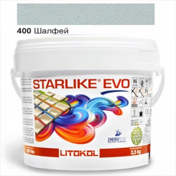 Затиральна  суміш двокомпонентна кислотостійка епоксидна Litokol Starlike® EVO  EVO  400 ШАЛФЕЙ 2,5 кг