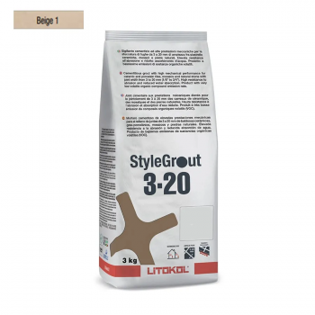 Цементна затиральна суміш для швів шириною від 3 до 20 мм Litokol Stylegrout 3-20 beige 1 беж 3 кг