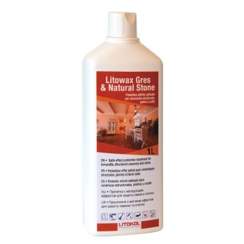 Захисне просочення з матуючим ефектом для каменю та плитки Litokol LITOWAX GRES & NATURAL STONE 1 л