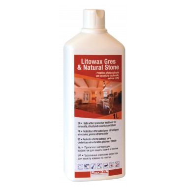 Захисне просочення з матуючим ефектом для каменю та плитки Litokol LITOWAX GRES & NATURAL STONE 1 л