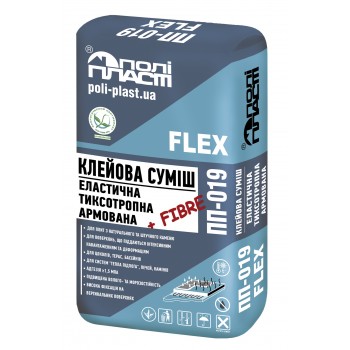 Клей для плитки  ПОЛІПЛАСТ  ПП-019 FLEX сірий 25 кг 