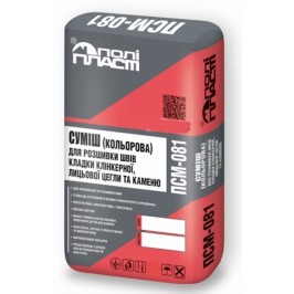 Затирка для швів Полипласт ПСМ-081 графіт  (крупно-зерниста) 25 кг