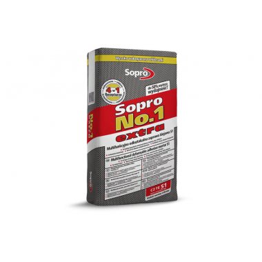 Клей для плитки Sopro №1 400 extra  (22,5 кг)