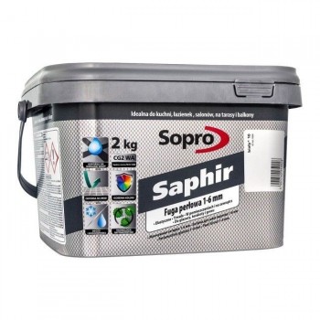 Затирка для швов 1- 6 мм Sopro Saphir №9500 Белый (10) 2 кг
