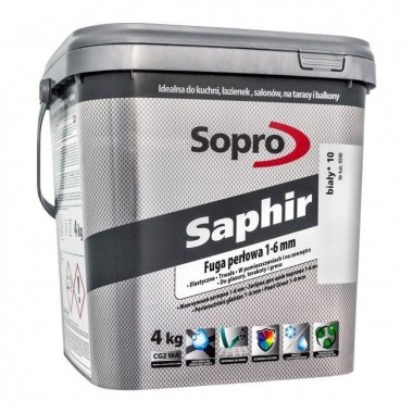 Заповнювач  для швів 1-6 мм Sopro Saphir Saphir №9500 білий (10) 4 кг