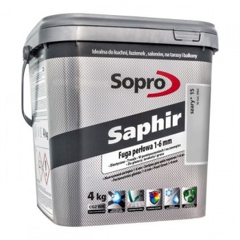Затирка для швов 1- 6 мм Sopro Saphir  №9503 серый (15) 4кг