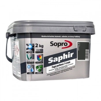Затирка для швов 1- 6 мм Sopro Saphir №9523 Антрацит(66) 2 кг