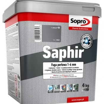 Затирка для швов 1- 6 мм Sopro Saphir №9523 Антрацит (66) 4 кг 
