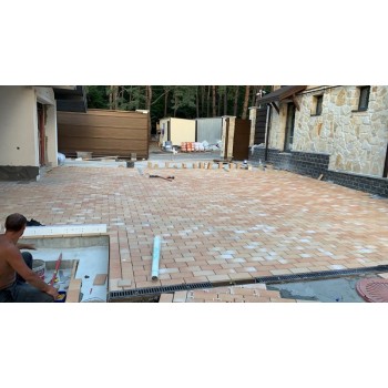 Клінкерна тротуарна плитка Stroeher  123  beige-bunt  240*115*18 мм (3118/123)