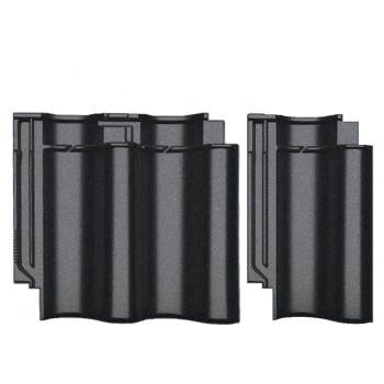 Керамическая черепица Meyer-Holsen Vario Junior Zwilling®  покрытие кристальный ангоб цвет graphit