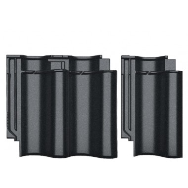 Керамічна черепиця Meyer-Holsen Vario Junior Zwilling ® покриття кристальний ангоб колір graphit